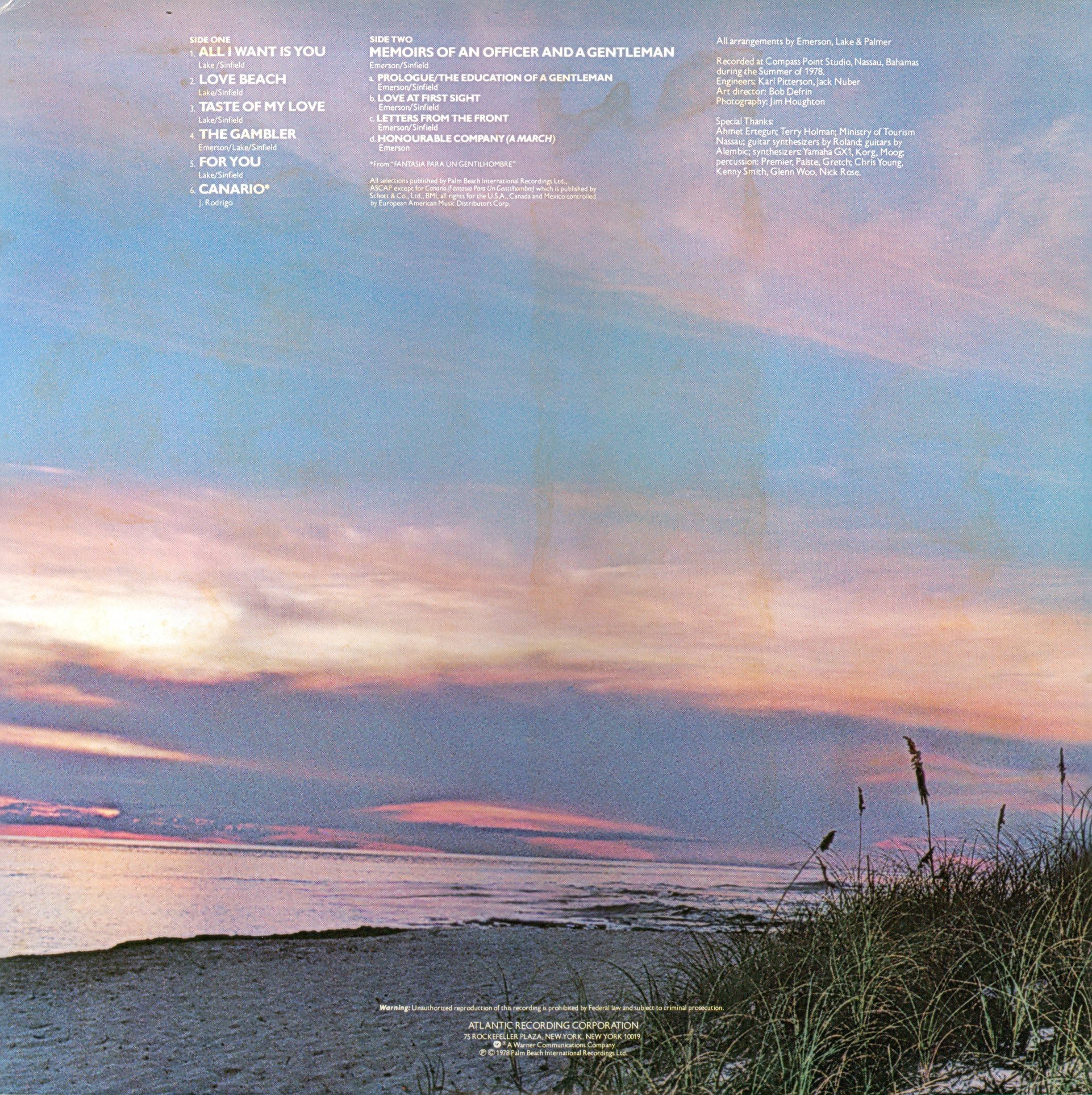 Emerson, Lake and Palmer Love Beach [lp ak jpn]